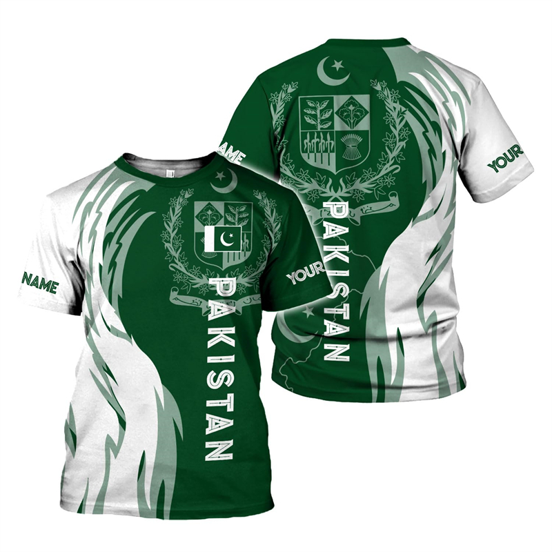 Pakistan Flag 3D Print Men's T – Summer Clothing Pakistan recenzja i cena