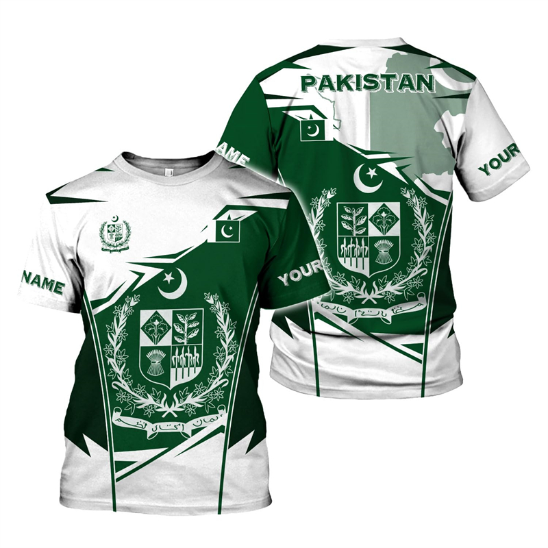 Pakistan Flag 3D Print Men's T – Summer Clothing Pakistan recenzja i cena