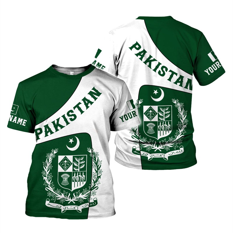 Pakistan Flag 3D Print Men's T – Summer Clothing Pakistan recenzja i cena