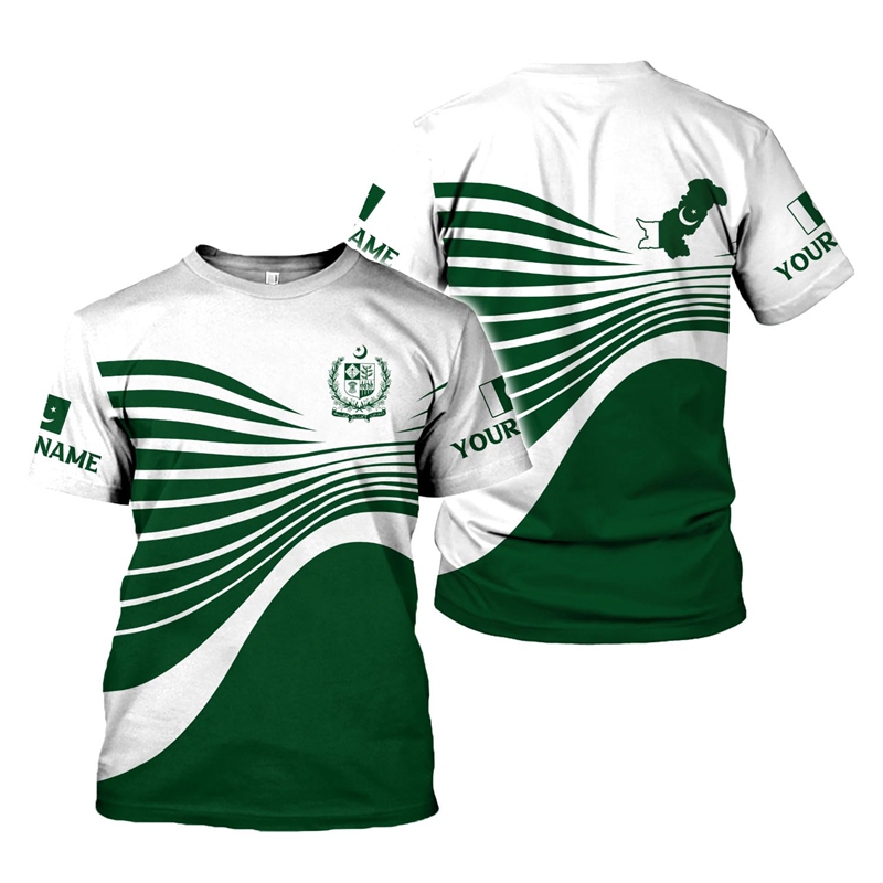 Pakistan Flag 3D Print Men's T – Summer Clothing Pakistan recenzja i cena