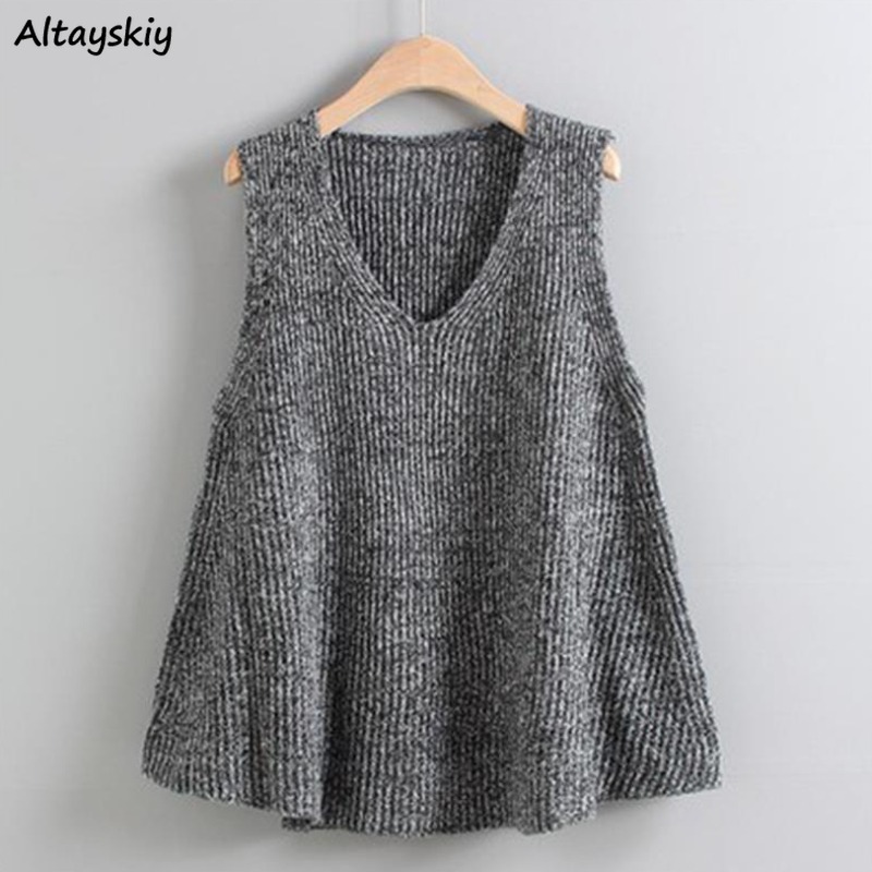Loose Sweater Vest for Women F – Summer Clothing Young Women recenzja i cena