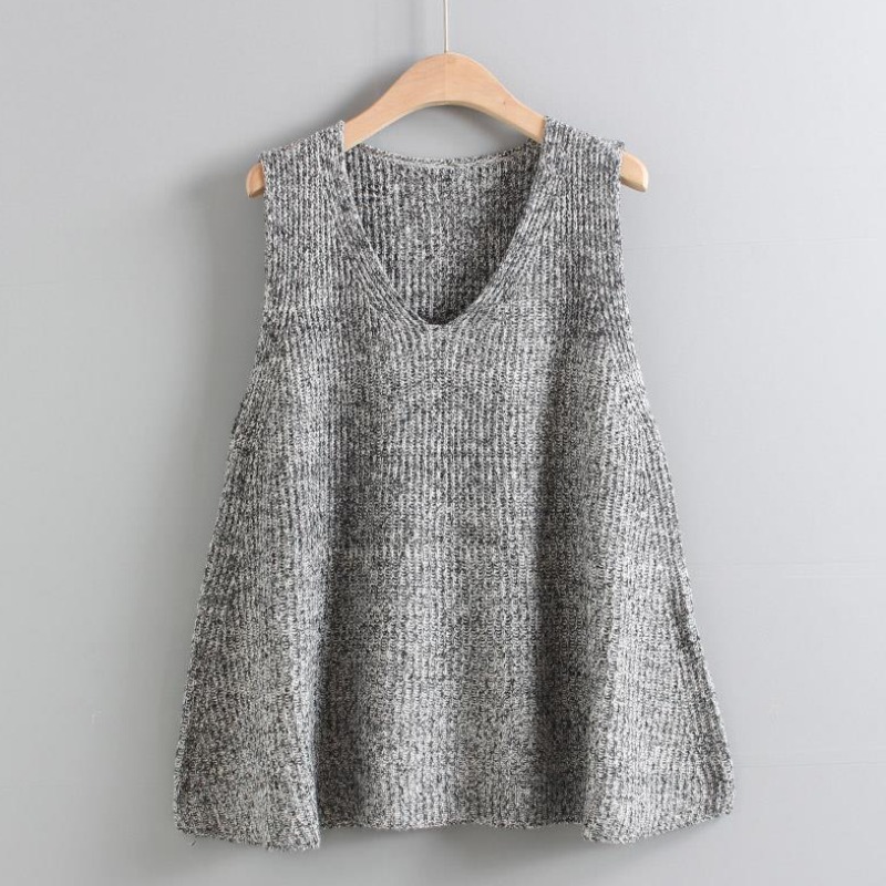 Loose Sweater Vest for Women F – Summer Clothing Young Women recenzja i cena