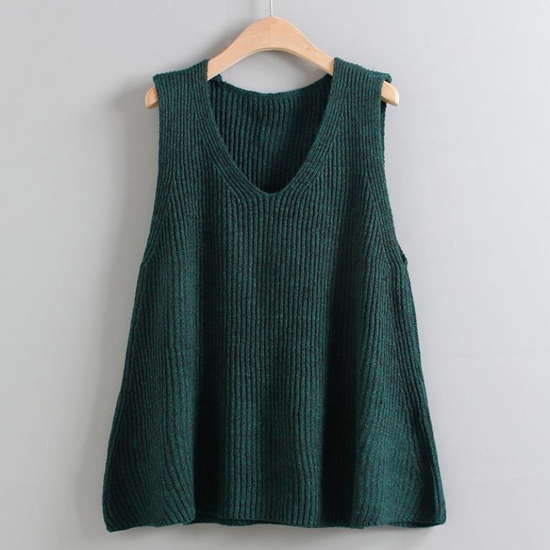 Loose Sweater Vest for Women F – Summer Clothing Young Women recenzja i cena