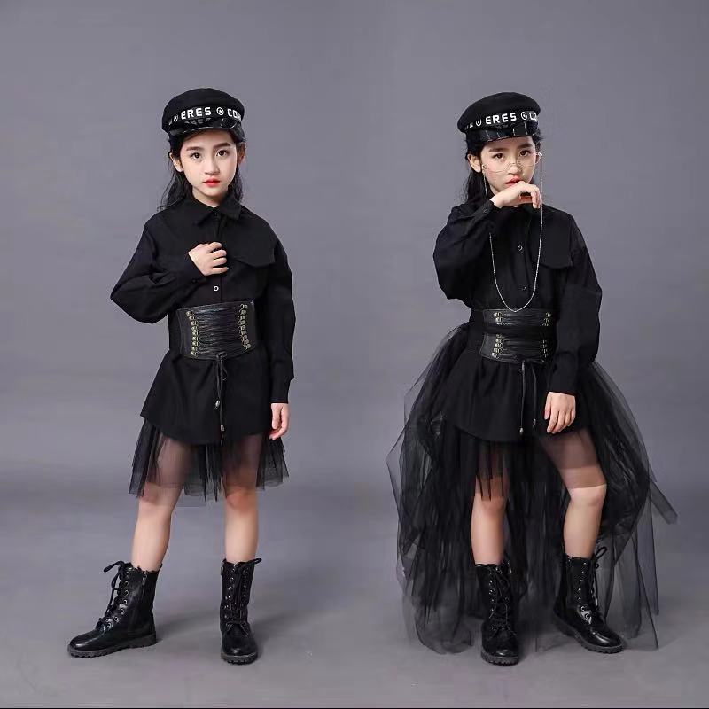 Children's Black Suit Girls Mo – Summer Clothing Girls recenzja i cena