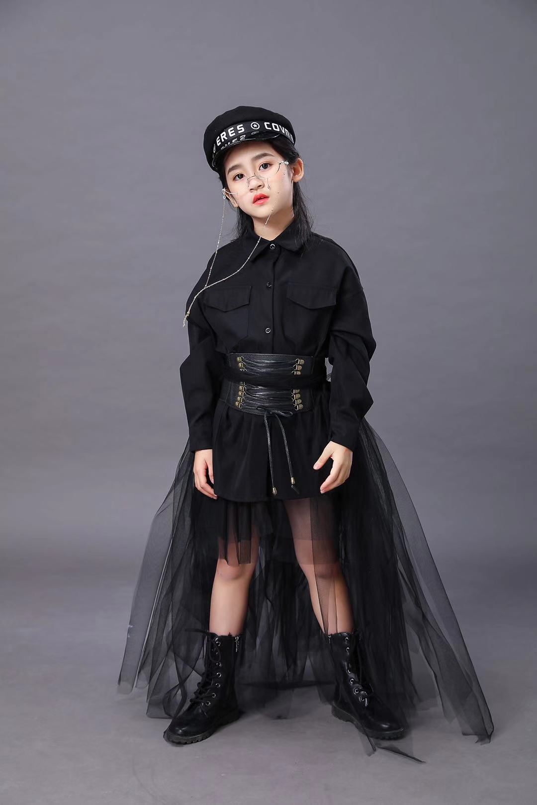 Children's Black Suit Girls Mo – Summer Clothing Girls recenzja i cena
