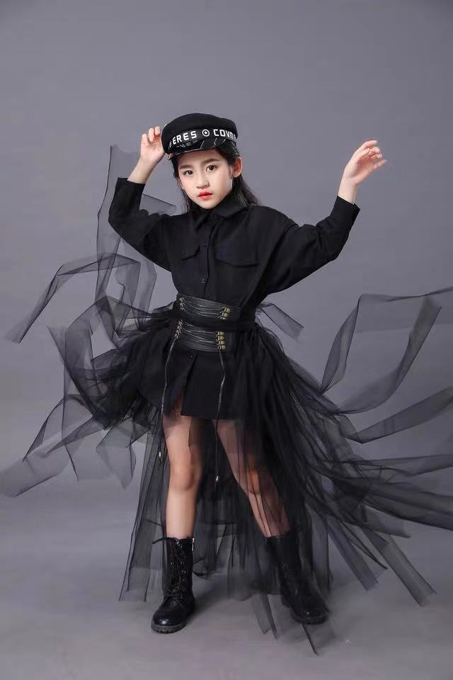 Children's Black Suit Girls Mo – Summer Clothing Girls recenzja i cena
