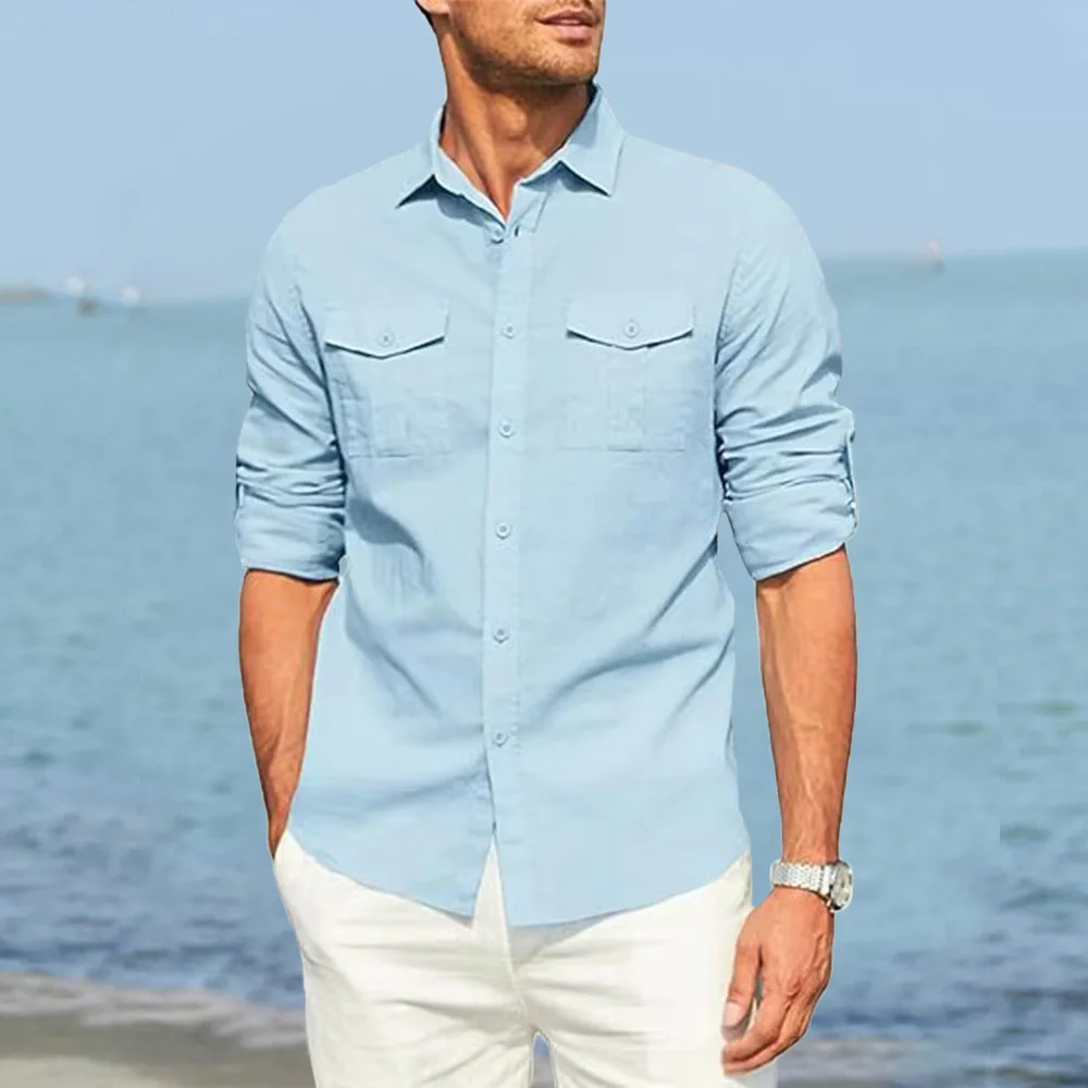 Autumn New Men's Pure Color Sh – Summer Quilt recenzja i cena
