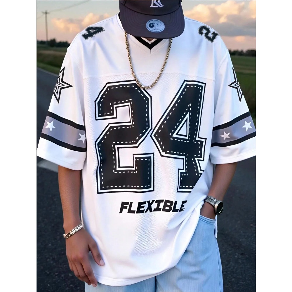 2026 Summer New Men's V-Neck T – Summer Clothes Fashion recenzja i cena