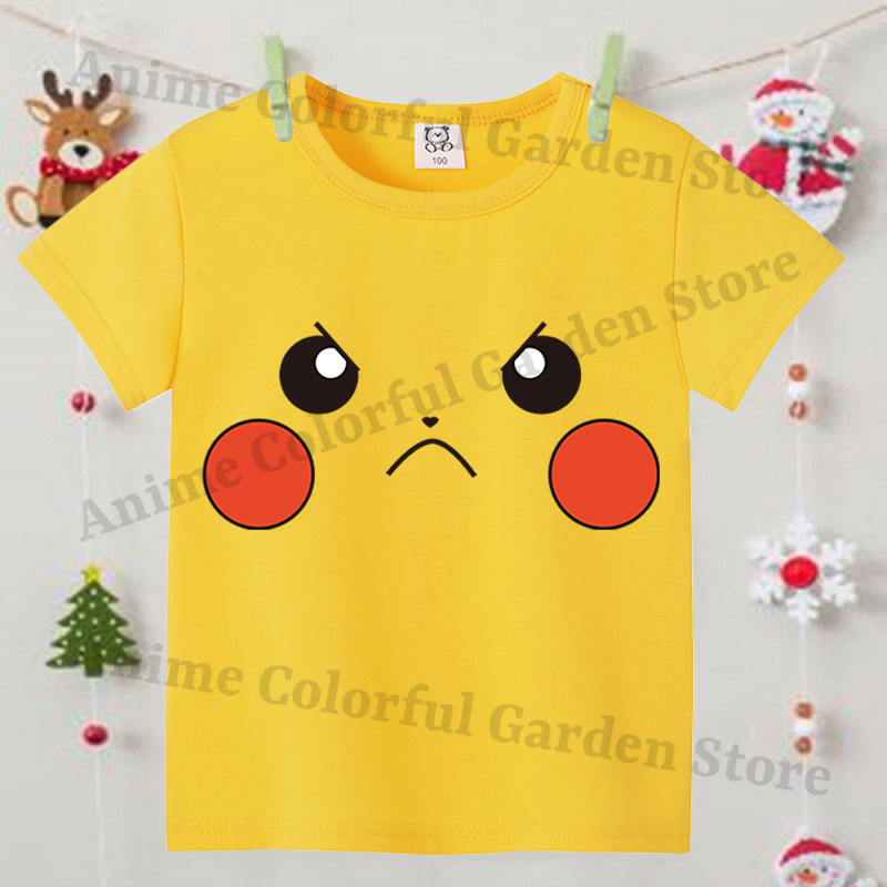 Pokemons Yellow Cute Short-sle – Summer Clothing Girls recenzja i cena