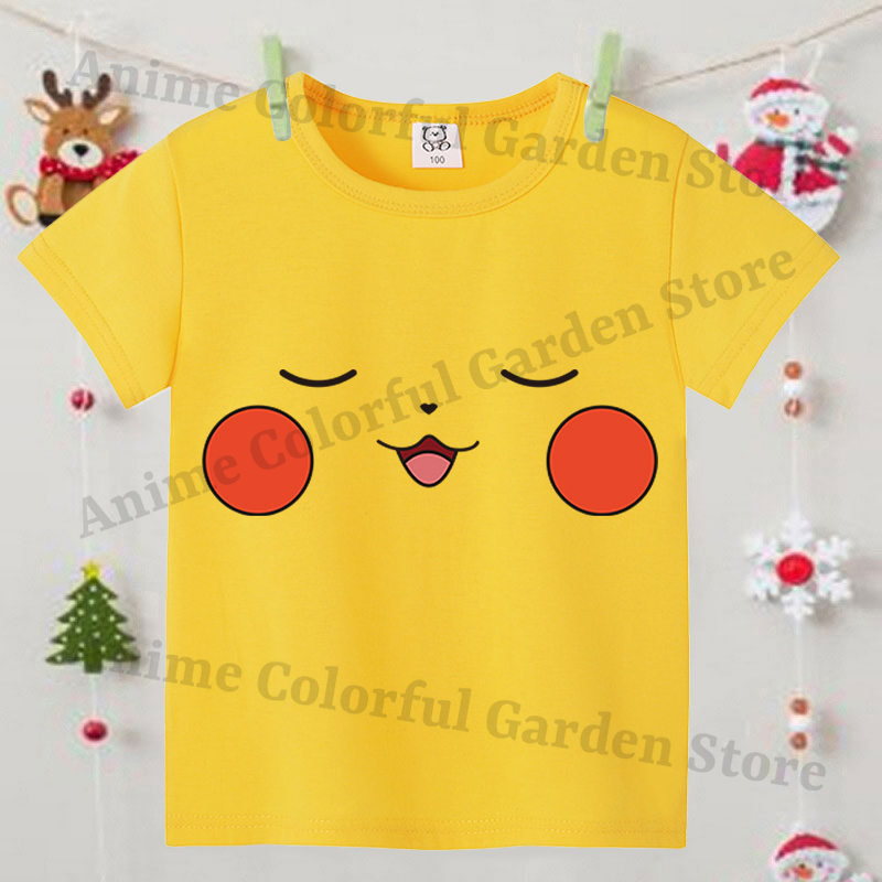 Pokemons Yellow Cute Short-sle – Summer Clothing Girls recenzja i cena