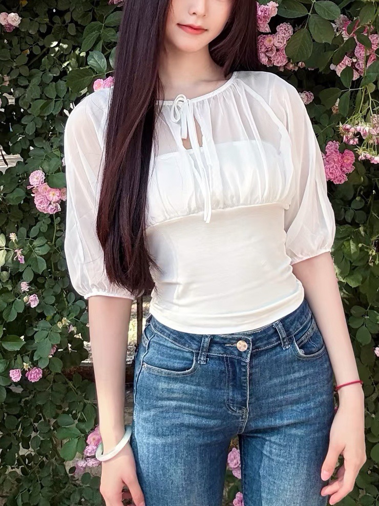 Mulberry Silk-Paneled Top with – Summer Clothing recenzja i cena