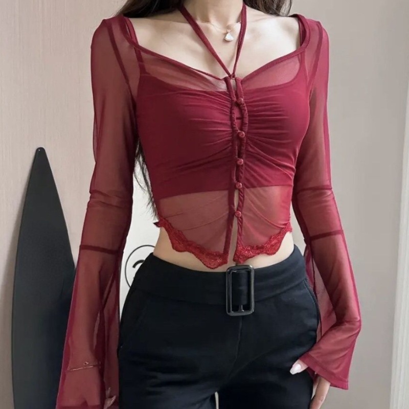 Sheer T-shirts for Women Hot G – Summer Clothing Young Women recenzja i cena
