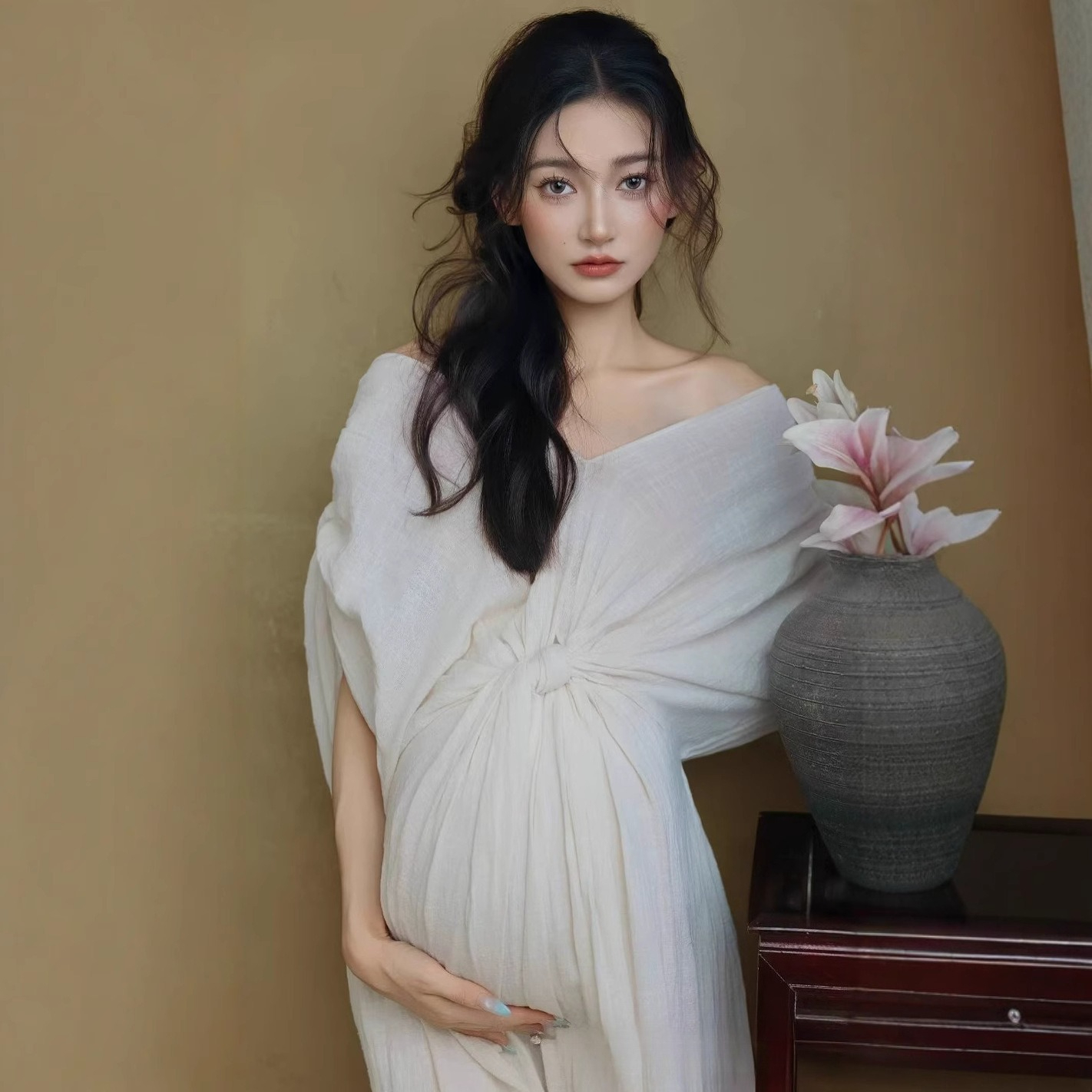 Women Maternity Photoshoot Fre – Summer Clothing In French recenzja i cena