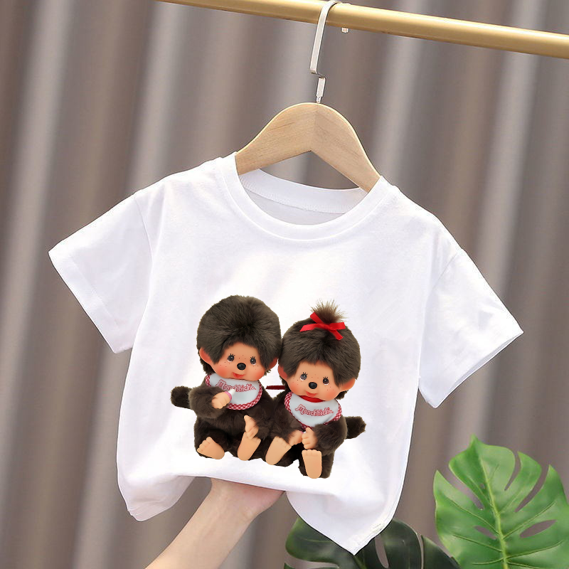 Monchhichi Kids T-shirts Anime – Summer Clothing Girls recenzja i cena