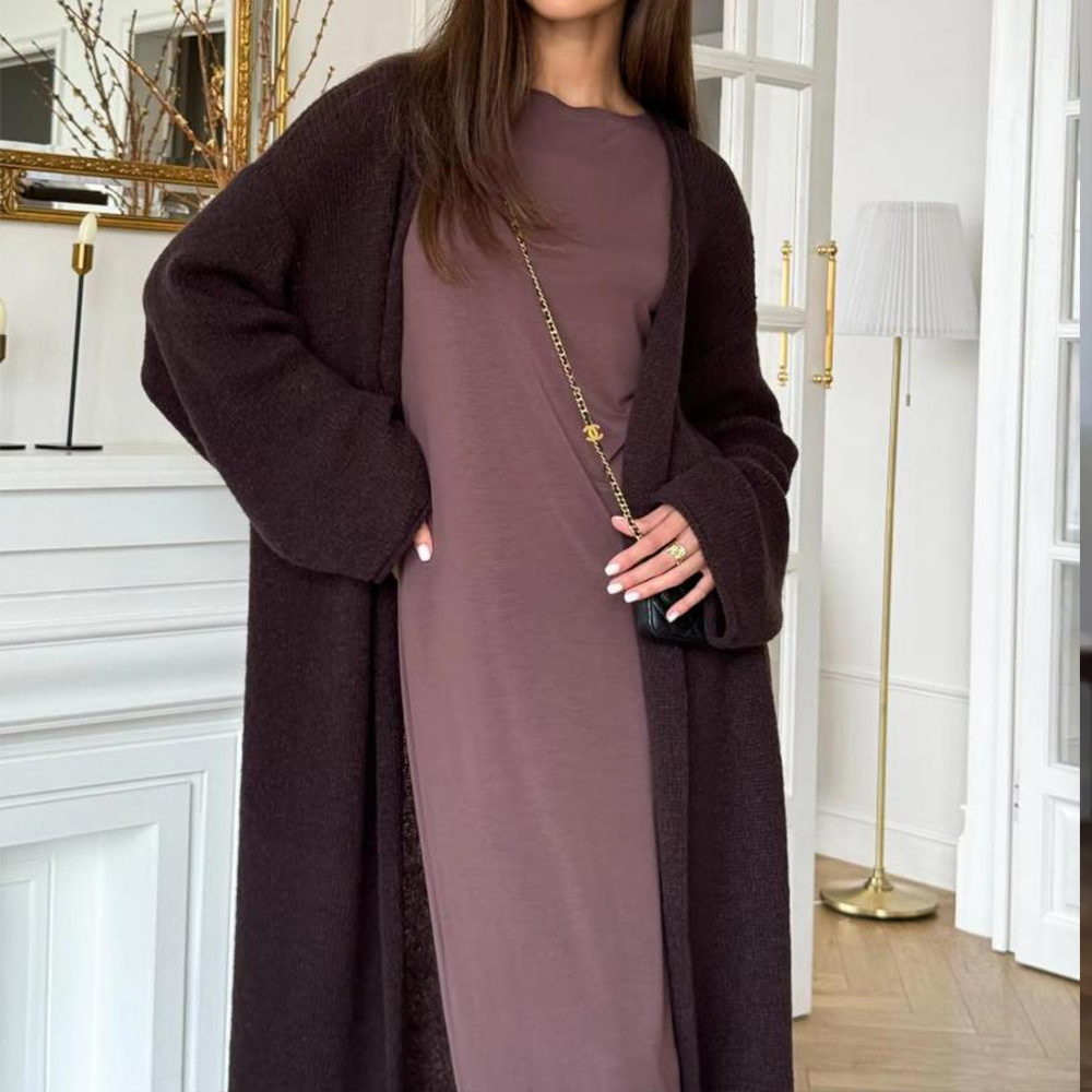 Solid Knitted Long Cardigan Wo – Summer Quilt recenzja i cena