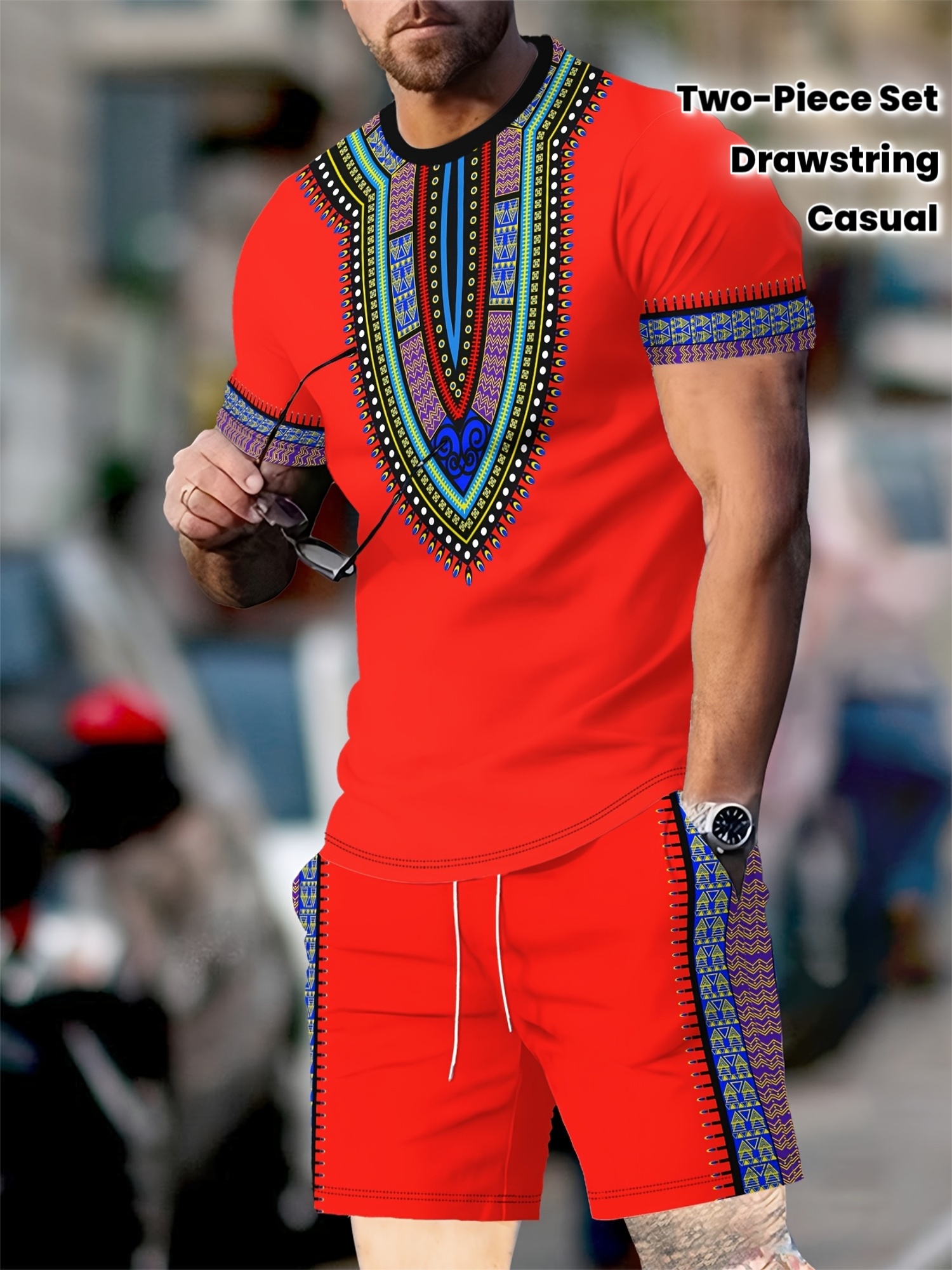New Men's Suits African Dashik – Summer Clothes Fashion recenzja i cena