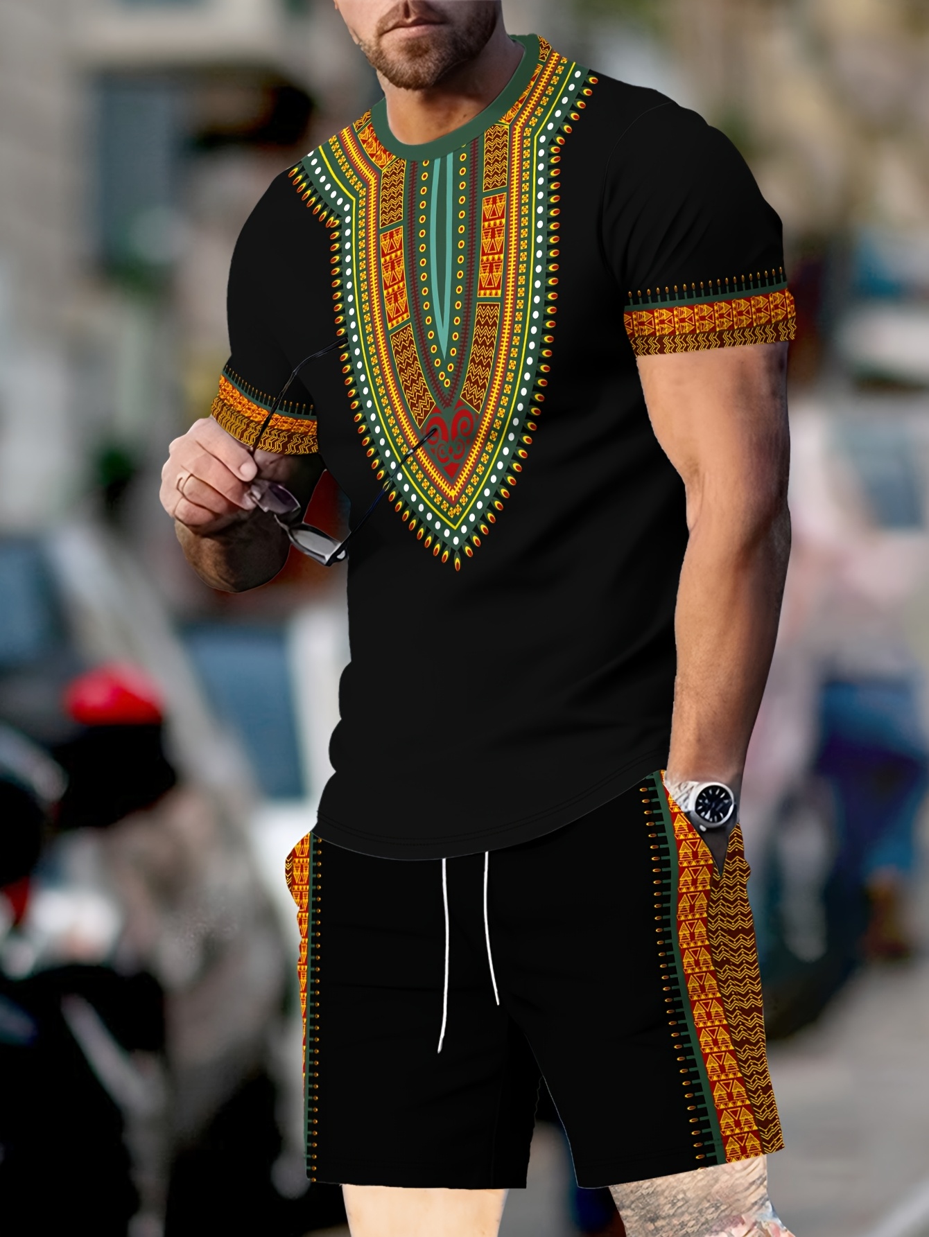 New Men's Suits African Dashik – Summer Clothes Fashion recenzja i cena