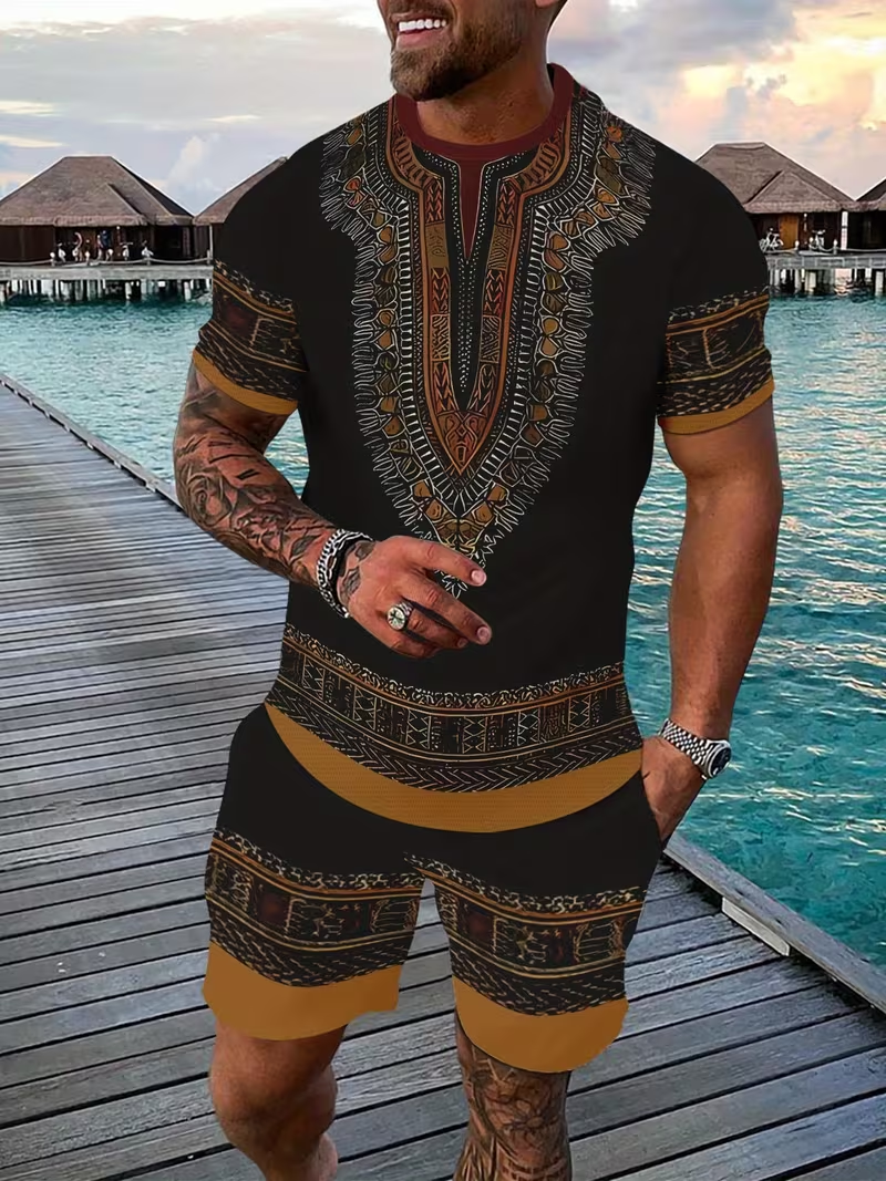 New Men's Suits African Dashik – Summer Clothes Fashion recenzja i cena