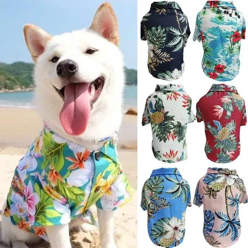 Hawaiian Style Pet Dog Clothe  – Summer Clothing In French recenzja i cena