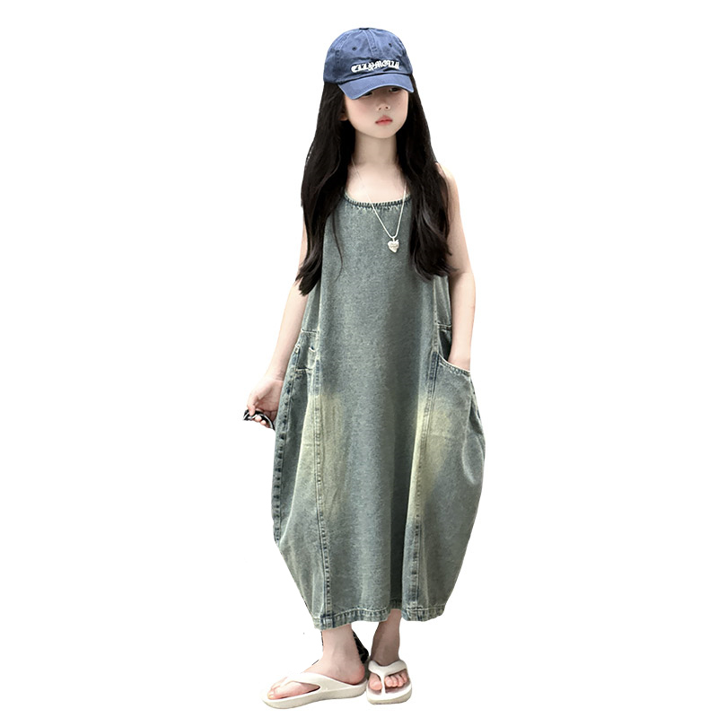 Vintage Blue Children Girls Hi – Summer Clothing Girls recenzja i cena