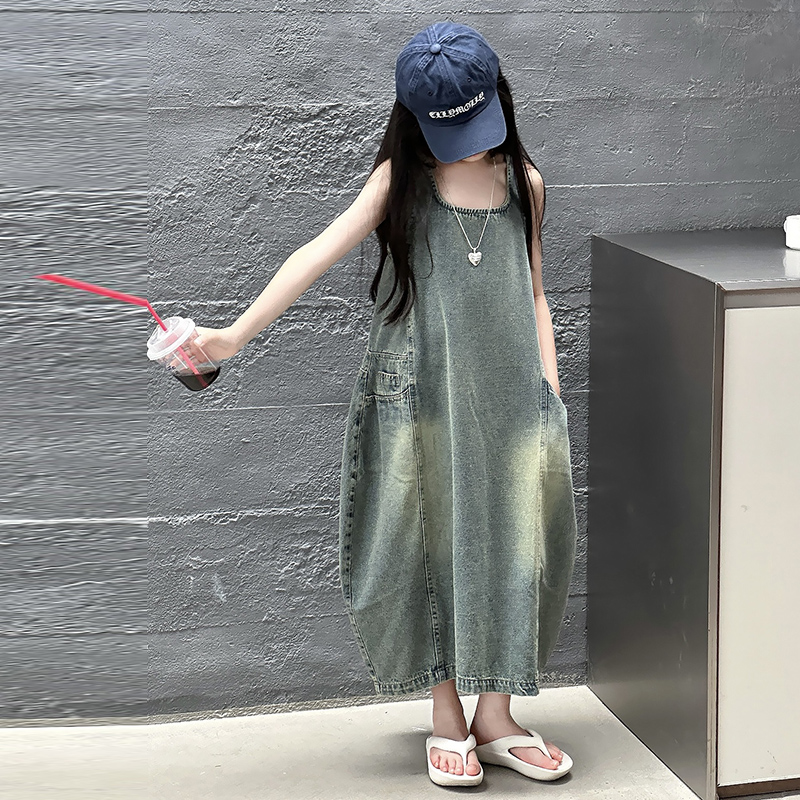 Vintage Blue Children Girls Hi – Summer Clothing Girls recenzja i cena