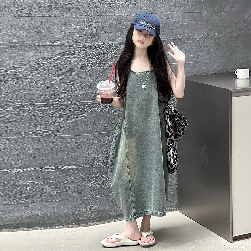 Vintage Blue Children Girls Hi – Summer Clothing Girls recenzja i cena