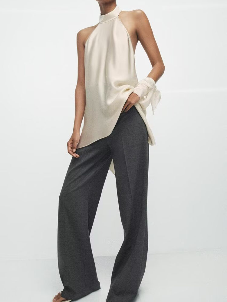Sexy Asymmetrical Backless Sle – Summer Clothing Young Women recenzja i cena