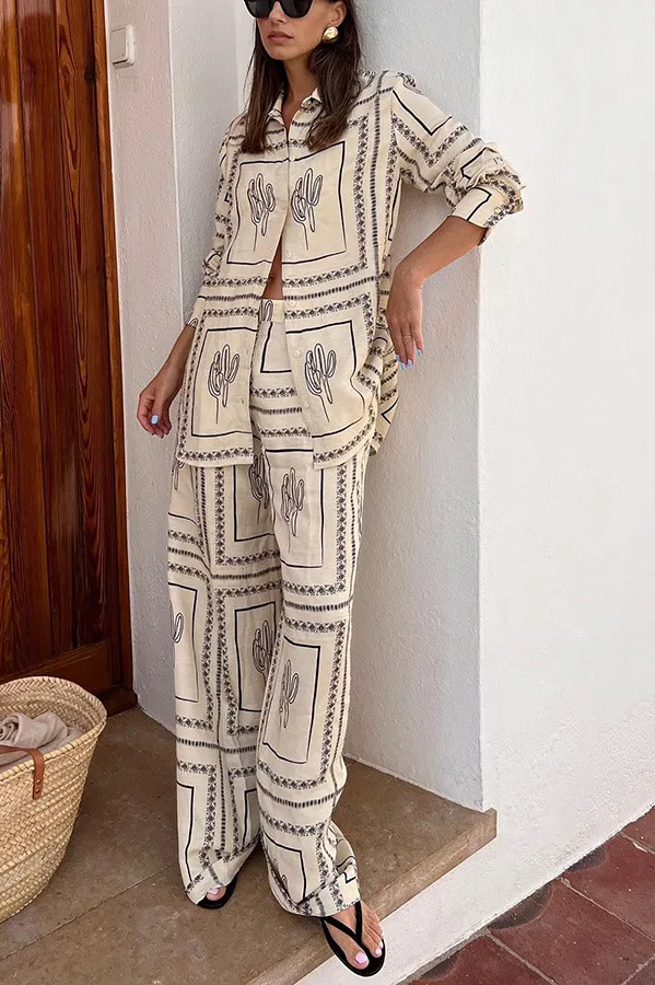 Printed Shirts Two Piece Set W – Summer Clothing recenzja i cena