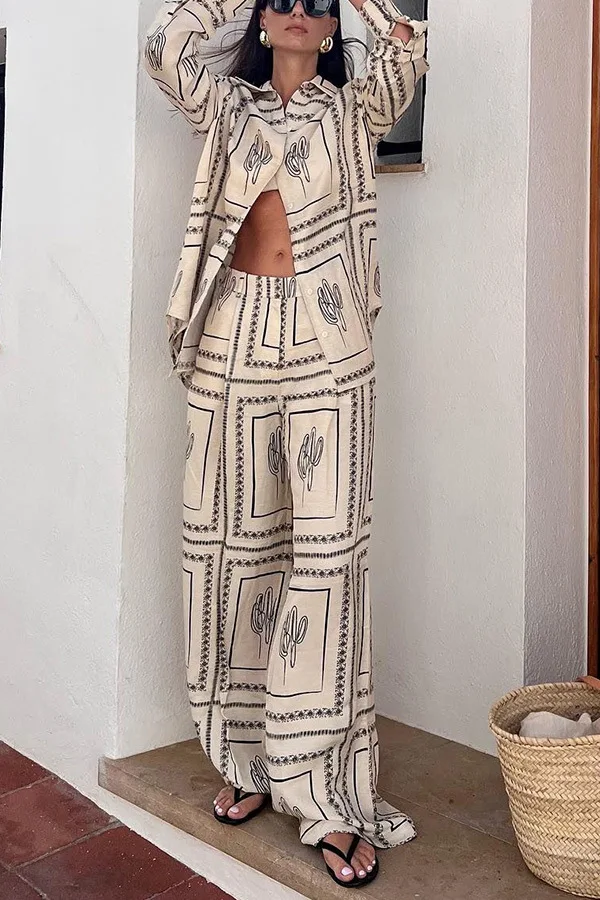 Printed Shirts Two Piece Set W – Summer Clothing recenzja i cena