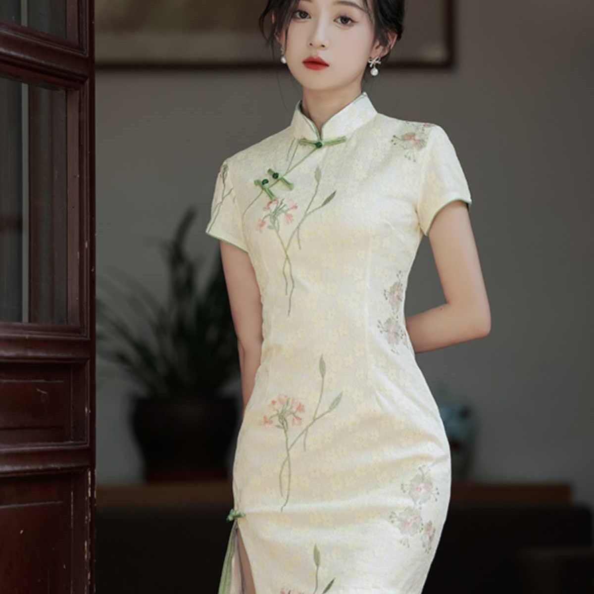 Petite Chinese Modern Qipao Dr – Summer Clothing Young Women recenzja i cena
