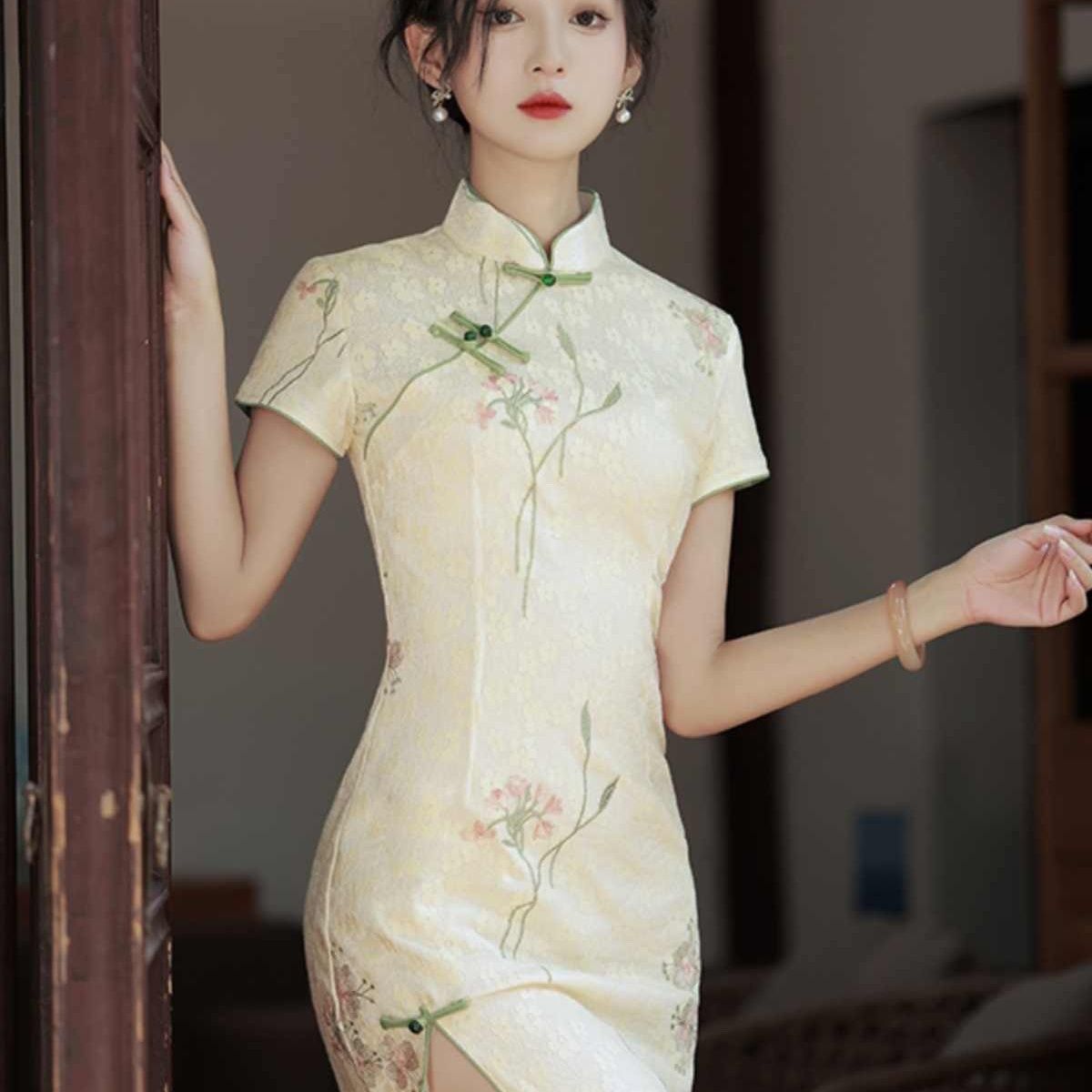 Petite Chinese Modern Qipao Dr – Summer Clothing Young Women recenzja i cena