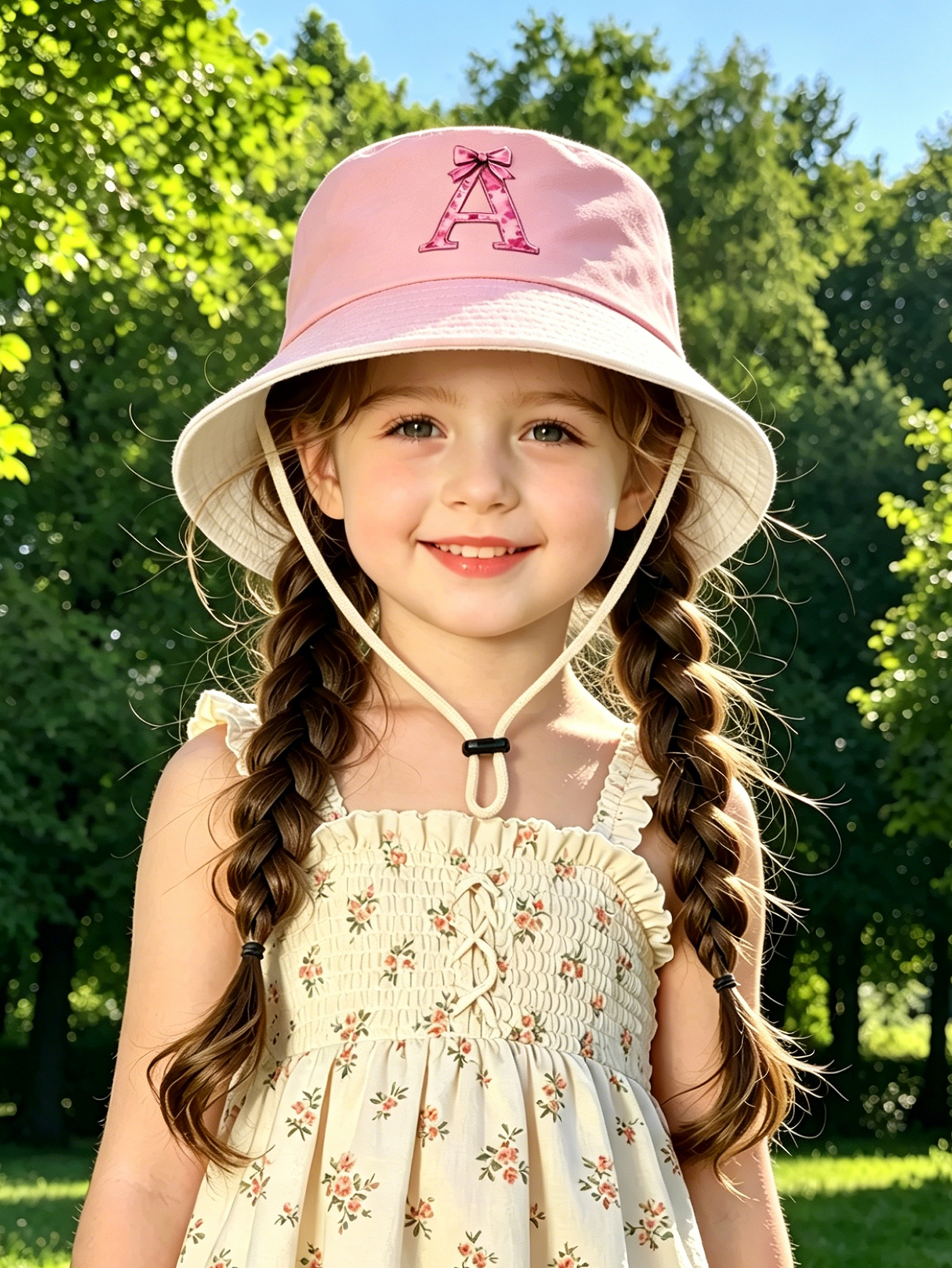 1pc pink baby girl bucket hat  – Summer Quotes recenzja i cena