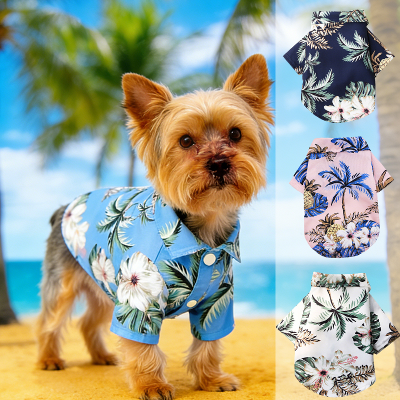 Hawaiian Style Pet Dog Clothe  – Summer Clothing In French recenzja i cena