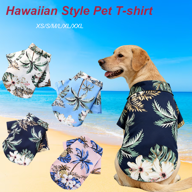 Hawaiian Style Pet Dog Clothe  – Summer Clothing In French recenzja i cena