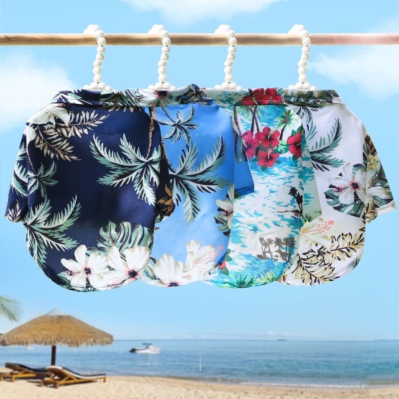 Hawaiian Style Pet Dog Clothe  – Summer Clothing In French recenzja i cena
